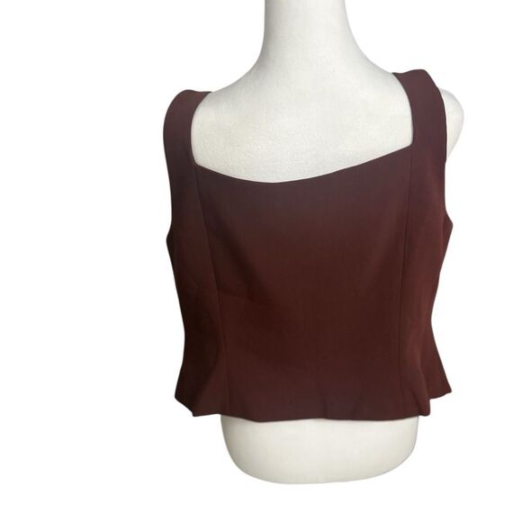 PAIGE Irene Square Neck Vest Brown 12
Large Extra Large Buttons - Picture 3 of 11